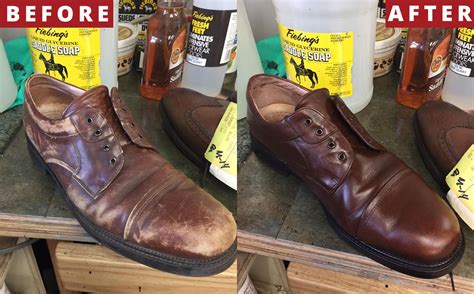 shoe shine fake leather|shoe polish before and after.